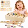 VIGA Drewniany Edukacyjny Sorter Gra Zwierzątka Owoce Warzywa Montessori