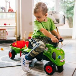 FALK Traktorek Baby Claas Zielony z Przyczepką + akc. od 1 roku