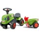 FALK Traktorek Baby Claas Zielony z Przyczepką + akc. od 1 roku
