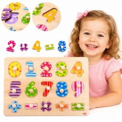 TOOKY TOY Puzzle Układanka Z Pinezkami Cyferki