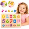 TOOKY TOY Drewniane Puzzle Nauka Liczenia Układanka Z Pinezkami Cyferki