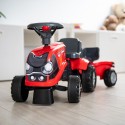 FALK Traktorek Baby Case IH Ride-On Czerwony z Przyczepką + akc. od 1 roku