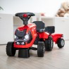 FALK Traktorek Baby Case IH Ride-On Czerwony z Przyczepką + akc. od 1 roku