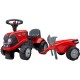 FALK Traktorek Baby Case IH Ride-On Czerwony z Przyczepką + akc. od 12 miesięcy