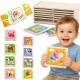 Puzzle drewniane 12 plansz po 4 puzzle w stojaku Viga Toys