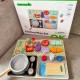 TOOKY TOY Drewniana Kuchnia z Akcesoriami - Zestaw Małego Kucharza
