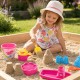 WOOPIE Zestaw do Piasku z Łódką i Torbą  Akcesoria 9 el. Różowy Plaża