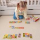 Drewniana gra Domino Farma Viga Toys 28 elementów