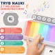 WOOPIE Tęczowe Pianinko Dotykowe z Podświetleniem i Trybem Nauki 3+