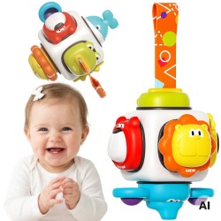 WOOPIE BABY Kostka Sensoryczna 6w1 - Zwierzątka