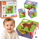 VIGA Drewniana Układanka Puzzle Farma 4 klocki
