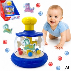 WOOPIE BABY Kolorowe Koniki Niebieski Bączek Karuzela z Kulkami