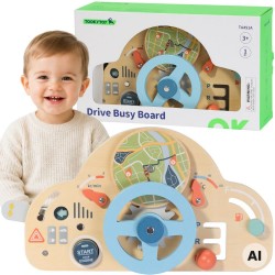 TOOKY TOY Drewniana Kierownica Edukacyjna 3+