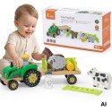 VIGA Traktor Drewniany Zwięrzatka Farma Zagroda