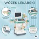 WOOPIE Wózek Lekarski Zestaw Mały Doktor EKG Dźwięk Światło Regulowany 26el