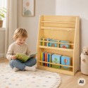 TOOKY TOY Drewniany Regał Na Książki