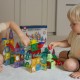 WOOPIE Klocki Magnetyczne Konstrukcyjne 3D Zestaw Edukacyjny Tor Kulkowy 170el.