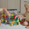 WOOPIE Klocki Magnetyczne Konstrukcyjne 3D Zestaw Edukacyjny Tor Kulkowy Kulodrom 170el.