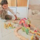TOOKY TOY Drewniana Kolejka Farma Zestaw 48 el.