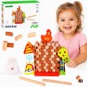 TOOKY TOY Drewniana Gra Zręcznościowa Spadający Kurczak