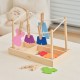 VIGA Drewniany Zestaw do Prania Suszarka Ubranka Klamerki Montessori 27 el