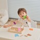 VIGA Drewniany Zestaw do Prania Suszarka Ubranka Klamerki Montessori 27 el