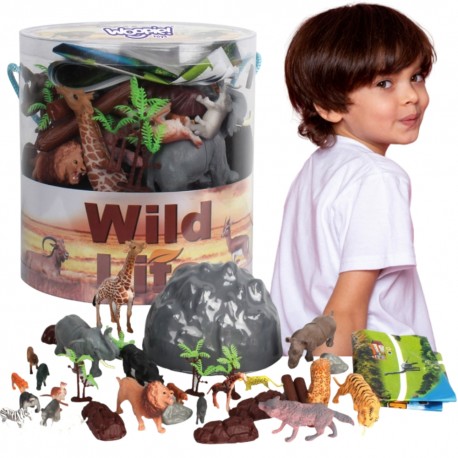 WOOPIE Zestaw Figurki Zwierzęta Safari 34 szt.
