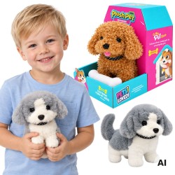 WOOPIE Piesek Ineraktywny Pluszowy z Kością Pudel Husky