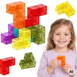 Woopie Klocki magnetyczne Tetris 3D układanka konstrukcyjna