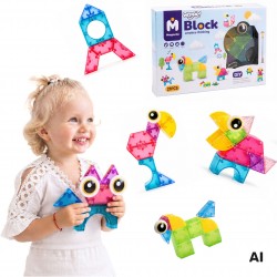 WOOPIE Klocki Magnetyczne 21el M Block Kreatywne Edukacyjne Prezent 3D