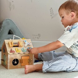 TOOKY TOY Drewniany Domek Manipulacyjny