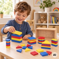 Drewniane Klocki logiczne Figury geometryczne Viga Toys