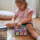 WOOPIE Przestrzenne Klocki Magnetyczne Nauka Liter 70 Elementów