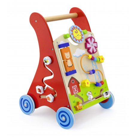 Chodzik panel edukacyjny Drewniany czerwony Viga Toys