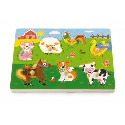 Drewniane Puzzle dźwiękowe Pojazdy Viga Toys
