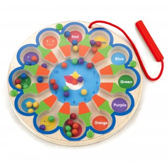 Drewniana Gra magnetyczna Zegar Viga Toys