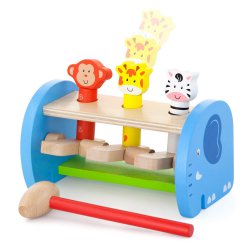 Drewniana Przebijanka skaczące zwierzątka Viga Toys