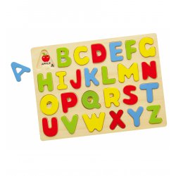 Puzzle do nauki Alfabetu Drewniana układanka Viga Toys