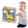 Drewniana układanka Klocki logiczne Puzzle Viga Toys Zoo 9 elementów