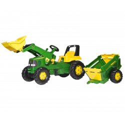 Rolly Toys rollyJunior John Deere Traktor Na Pedały z przyczepką
