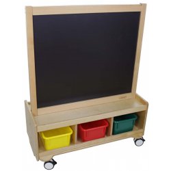 Dwustronna Tablica 2 w 1 Kredowa Magnetyczna Suchościeralna Na Kółkach Masterkidz