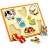 Drewniane Puzzle Zwierzęta z Farmy Układanka Viga Toys