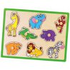 Drewniane Puzzle Zwierzęta z ZOO Układanka Viga Toys