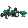Falk Traktor RANCH z przyczepą zielony