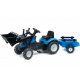 Traktor LANDINI POWERMONDIAL 110 z łyżką i przyczepą FALK