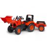 Traktor KUBOTA z łyżką i przyczepą FALK