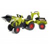 Traktor na Pedały Duży CLAAS z przyczepą ładowarką koparką FALK
