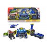 Dickie SOS Kwatera główna Policji zestaw Helikopter + 5 Pojazdów Światło Dźwięk