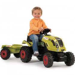 Claas Traktor Na Pedały z Przyczepką Dla Dzieci Smoby