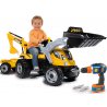 Traktor Na Pedały z Przyczepą Max Dla Dzieci Smoby Koparka + Wkrętarka Bob Budowniczy Gratis!